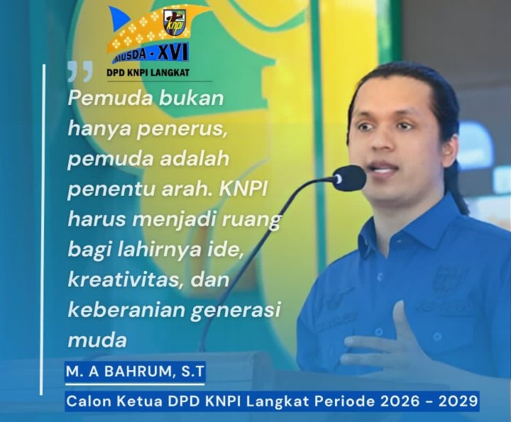 Bahrum Disebut -Sebut Calon Kuat, Siap Maju Calon Ketua KNPI Langkat Priode 2026-2029