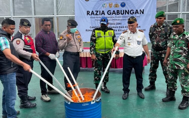 Sinergi TNI–Polri–BNN, Rutan Kabanjahe Gelar Razia Gabungan Insidentil