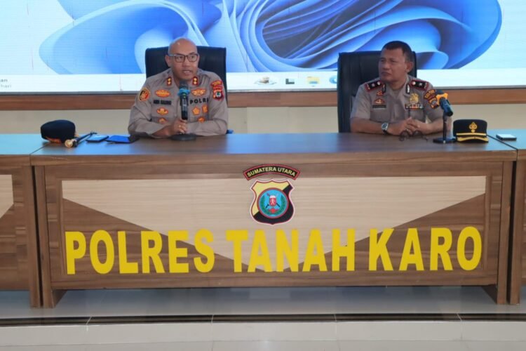 Apel Perdana Kapolres Tanah Karo, AKBP Pebriandi Haloho Tekankan Profesionalisme Personel