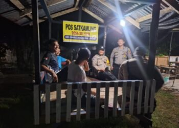 Cegah Kriminalitas, Polsek Pangkalan Susu Gelar Patroli Blue Light