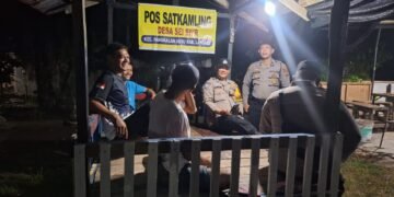 Cegah Kriminalitas, Polsek Pangkalan Susu Gelar Patroli Blue Light