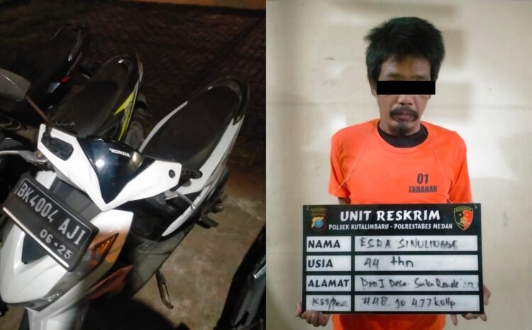Unit Reskrim Polsek Kutalimbaru Amankan Pelaku Pengancaman dan Pencurian Motor