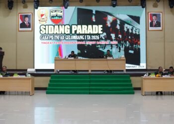 Kasdam I/BB Pimpin Sidang Parade Penerimaan Caba PK TNI AD Gelombang I TA 2026