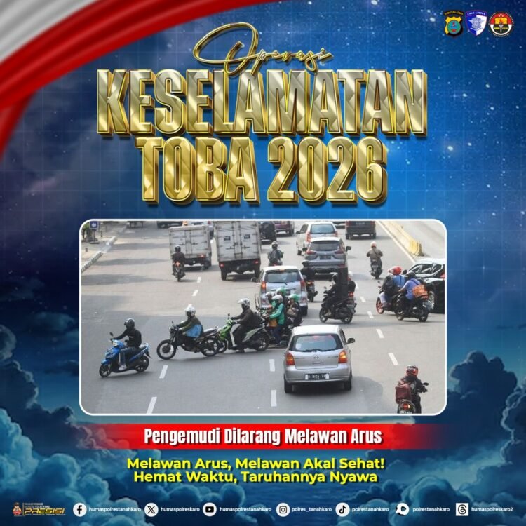 Ops Keselamatan, Sat Lantas Polres Tanah Karo Tegaskan Larangan Melawan Arus