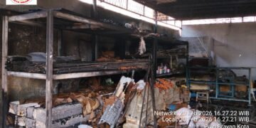 Gudang Tiner di Brayan Terbakar