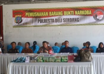 Polresta Deli Serdang Musnahkan Barbut Narkoba Senilai Rp70 M