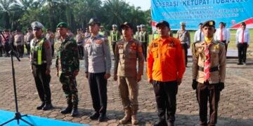 Kapolres Palas Pimpin Apel Gelar Pasukan Operasi Ketupat Toba 2026, Dalam Rangka Perayaan Idul Fitri 1447H