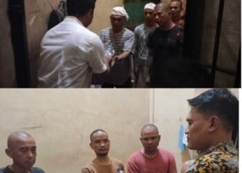 Memanusiakan Manusia! Kasat Reskrim dan Kasat Intel Polres Padang Lawas Berbagi Takjil ke Tahanan