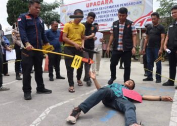 Sat Reskrim Polres Tanah Karo Gelar Rekonstruksi Kasus Penganiayaan Remaja Saat Tahun Baru