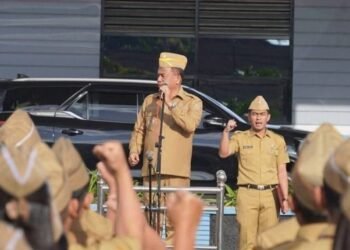 Bupati Karo Pimpin Apel Gabungan Pemkab Karo