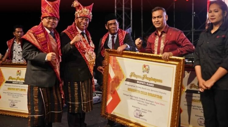 Pemkab Karo Serahkan Penghargaan Lomba Konten Video pada Puncak HUT ke-80 Kabupaten Karo