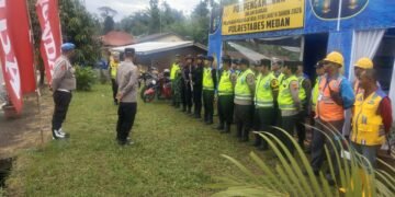 Kapolsek Pancur Batu Cek Kesiapan Pos Pam Operasi Ketupat Toba 2026 Jelang Mudik Lebaran