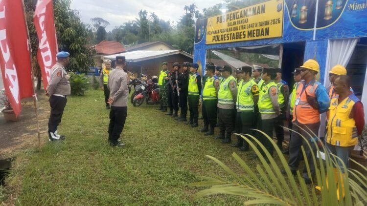 Kapolsek Pancur Batu Cek Kesiapan Pos Pam Operasi Ketupat Toba 2026 Jelang Mudik Lebaran