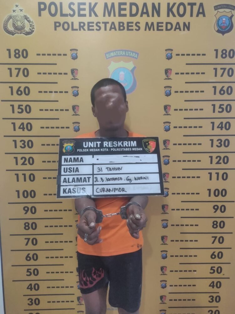 Polsek Medan Kota Amankan Residivis Pelaku Curanmor