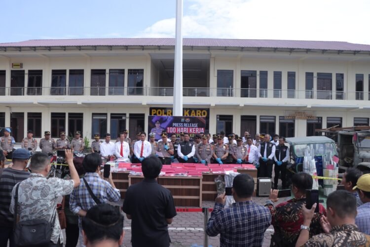 Tuntaskan Puluhan Kasus dalam 100 Hari, Kapolres Karo: Kami Tidak Bisa Bekerja Sendiri