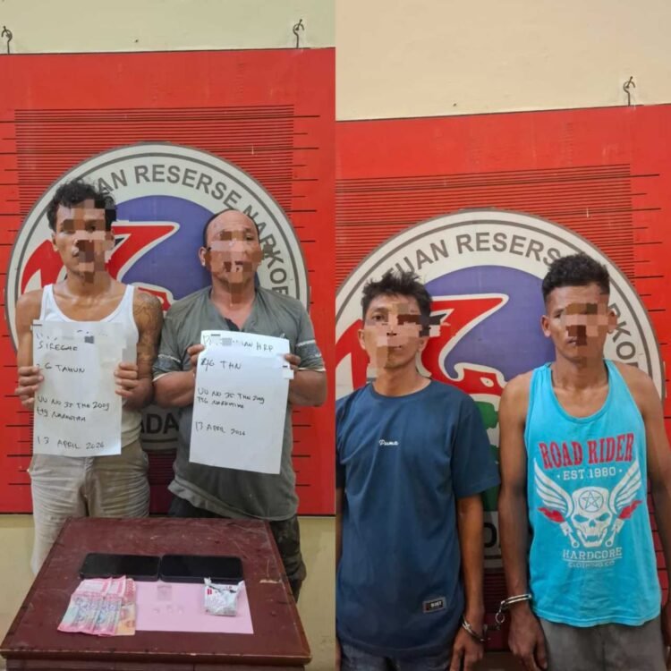 Polres Palas Tangkap lagi Dua Pengedar dan Dua Pembeli Sabu di Sebuah Warung Kopi