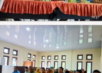 Bhabinkamtibmas Polsek Sosa Hadiri Rapat Lintas Sektoral dan Halal Bihalal di Kecamatan Ulu Sosa
