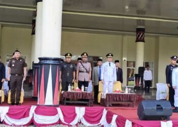 Hadiri Upacara Peringatan Hari Otonomi Daerah XXX, Wakapolres Palas: Refleksi Penting Perkuat Sinergi