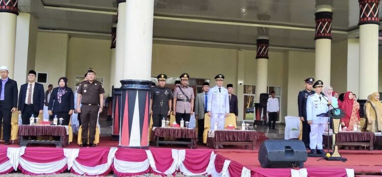 Hadiri Upacara Peringatan Hari Otonomi Daerah XXX, Wakapolres Palas: Refleksi Penting Perkuat Sinergi