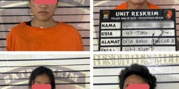 Polsek Pancur Batu Amankan 4 Tersangka Curanmor