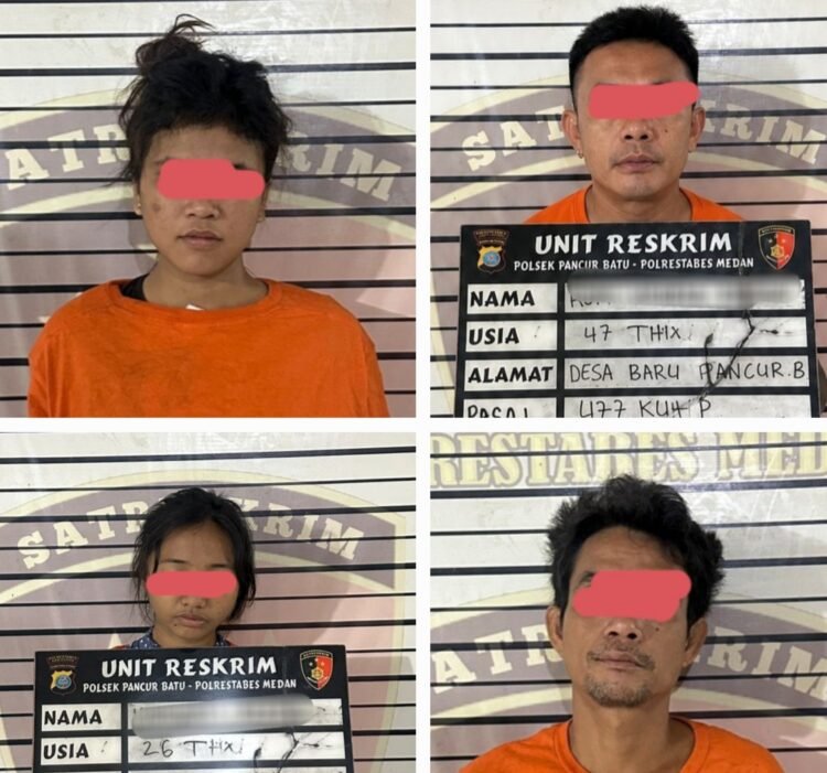 Polsek Pancur Batu Amankan 4 Tersangka Curanmor