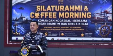Merajut Sinergi Maritim untuk Belawan, Dankodaeral 1 Jalin Silaturahmi dan Coffe Morning