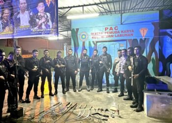 Patroli Skala Besar di Belawan Brimob Polda Sumut Temukan Berbagai Sajam hingga Miras