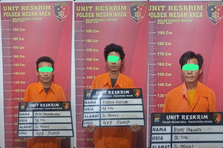 2 Bulan Buron, Polsek Medan Area Tangkap 3 Maling AC