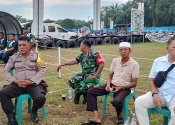 Kapolsek Sosa Bersama Personil Laksanakan Pengamanan Open Turnamen Cup I Pasar Ujung Batu 