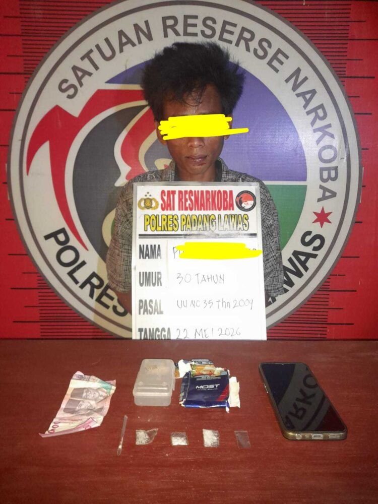 Satresnarkoba Polres Palas Tangkap Pengedar Sabu di Desa Sungai Korang