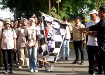 Pemkab Langkat Hadirkan May Day Harmonis, Para Buruh Meriahkan Gerak Jalan di Langkat