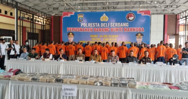 Periode 4 Bulan, Polresta Deliserdang Ungkap Ratusan Kasus Peredaran Narkoba