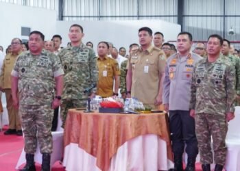 Pangdam I BB Ikuti Vidcon Launching 1.061 KDKMP oleh Presiden RI