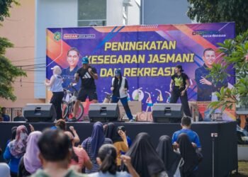 Wujudkan Program Prioritas Rico Waas, Dispora Medan Gelar Senam PKJR