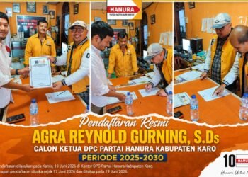 Agra Reynold Gurning Melesat Sendiri, Jadi Satu-Satunya Pendaftar Ketua Hanura Karo