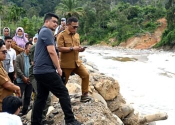 Percepat Rekonstruksi Pascabencana, Gubernur Bobby Nasution Tinjau Tanggul Sungai Badiri