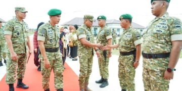 Pangdam I/BB Dampingi Wakasad Kunjungan Kerja ke Yonif TP 852/Arba Yudha Bhakti
