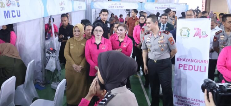 Kapolres Langkat Dukung Sukses Bakti Kesehatan Polda Sumut