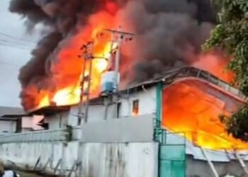 Pabrik Sepatu Yumeida Terbakar