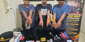 Polsek Tigapanah Gagalkan Peredaran Sabu, Tiga Pria Diamankan