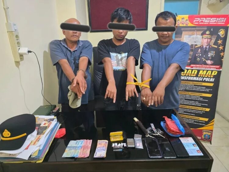 Polsek Tigapanah Gagalkan Peredaran Sabu, Tiga Pria Diamankan