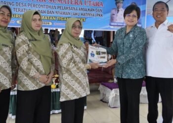 Bupati Karo Sambut Tim Monitoring TP PKK Provinsi Sumatera Utara di Desa Temburun 