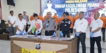 Polres Karo Tangkap Sembilan Tersangka Kasus Penganiayaan di Gunung Sibayak