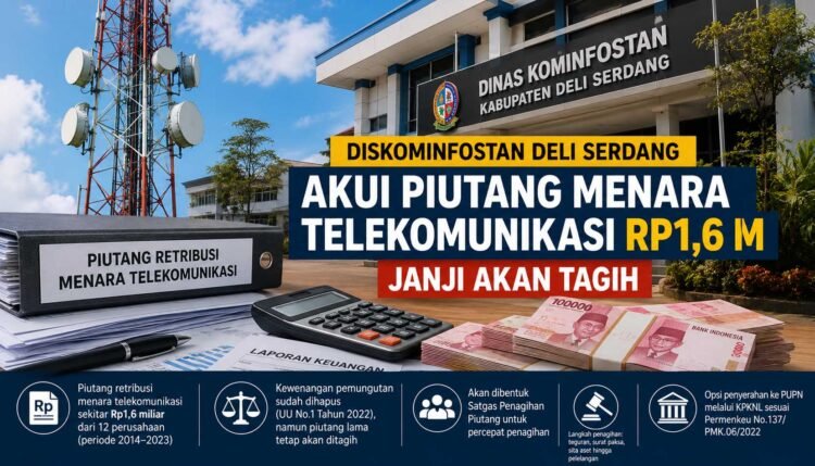 Piutang Menara Telekomunikasi Rp1,6 Miliar Jadi Sorotan, Diskominfostan Deli Serdang Bentuk Satgas Penagihan