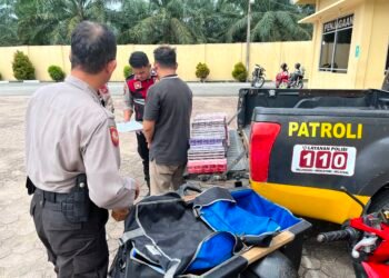 Sat Samapta Polres Palas Serahkan Penjual Rokok Ilegal dan Barang Buktinya, Ke Sat Reskrim Polres Palas