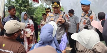 Kapolres Langkat Hadiri Aksi Penyampaian Aspirasi Korban Banjir di Besitang