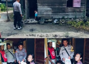 Polsek Barumun Serahkan Bantuan Sosial ke Ibu Nur Cahaya Penderita Asites, Wujud Kepedulian Polri terhadap Sesama