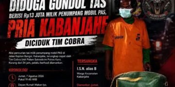 Diduga Gondol Tas Berisi Rp13 Juta Milik Penumpang Mobil PAS, Pria di Kabanjahe Diciduk Tim Cobra