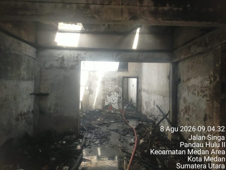 Lima Rumah di Pandau Hulu II Medan Hangus Terbakar, Seorang Lansia Tewas