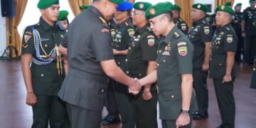 Pangdam I/BB Pimpin Serah Terima Pejabat dan Tradisi Korps Pejabat Kodam I/BB